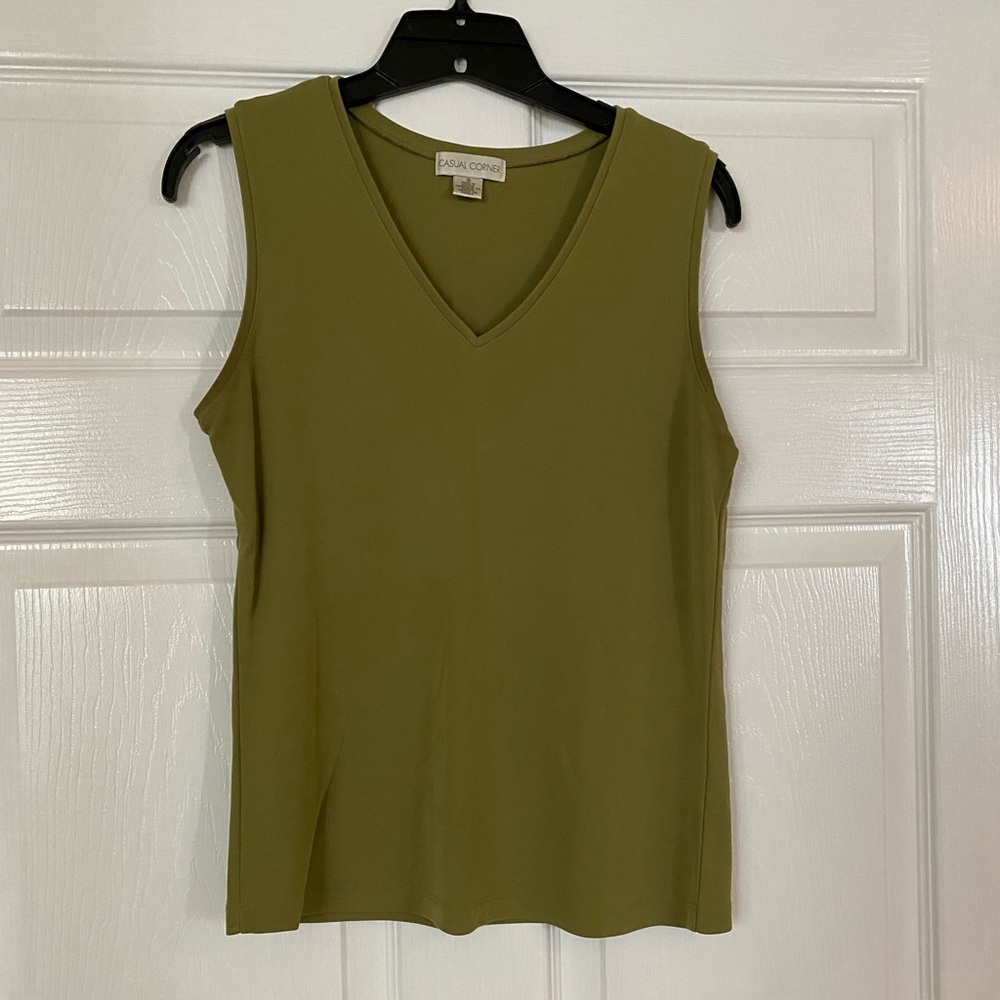 Vintage Casual Corner Collectibles Olive Green Sleeveless Too